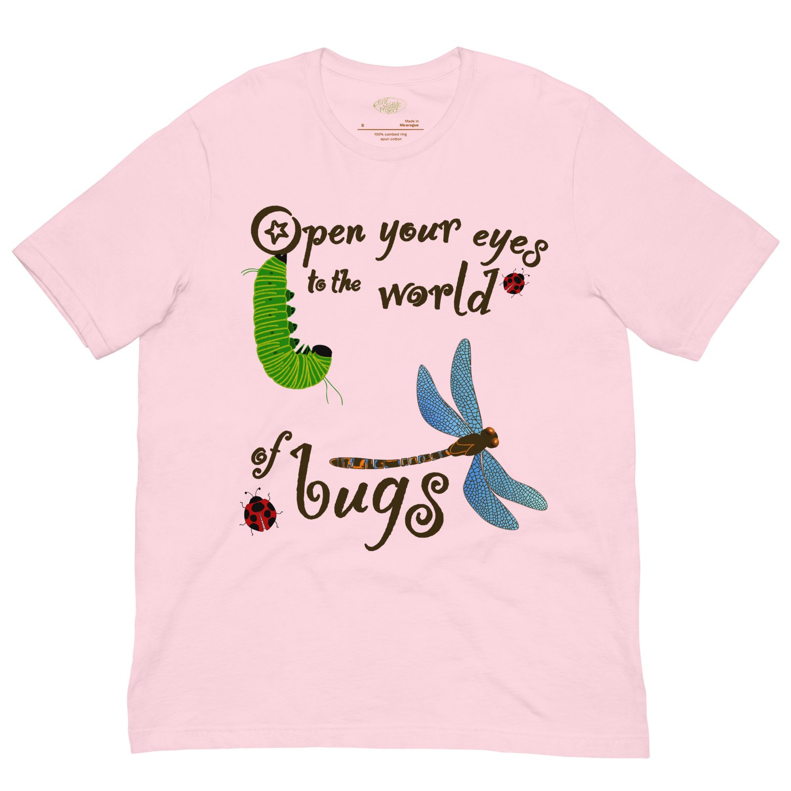 ‘Open your eyes to the world of bugs’ T-shirt