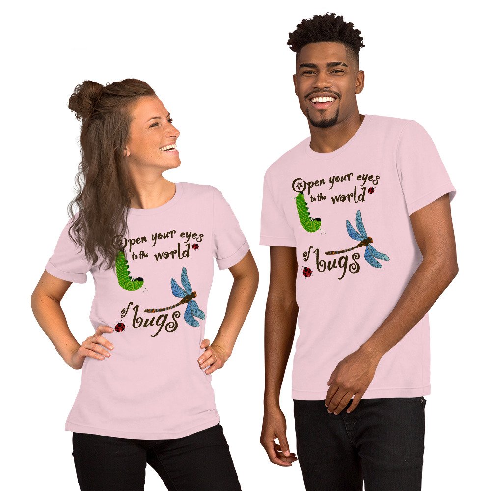 ‘Open your eyes to the world of bugs’ T-shirt - Image 6