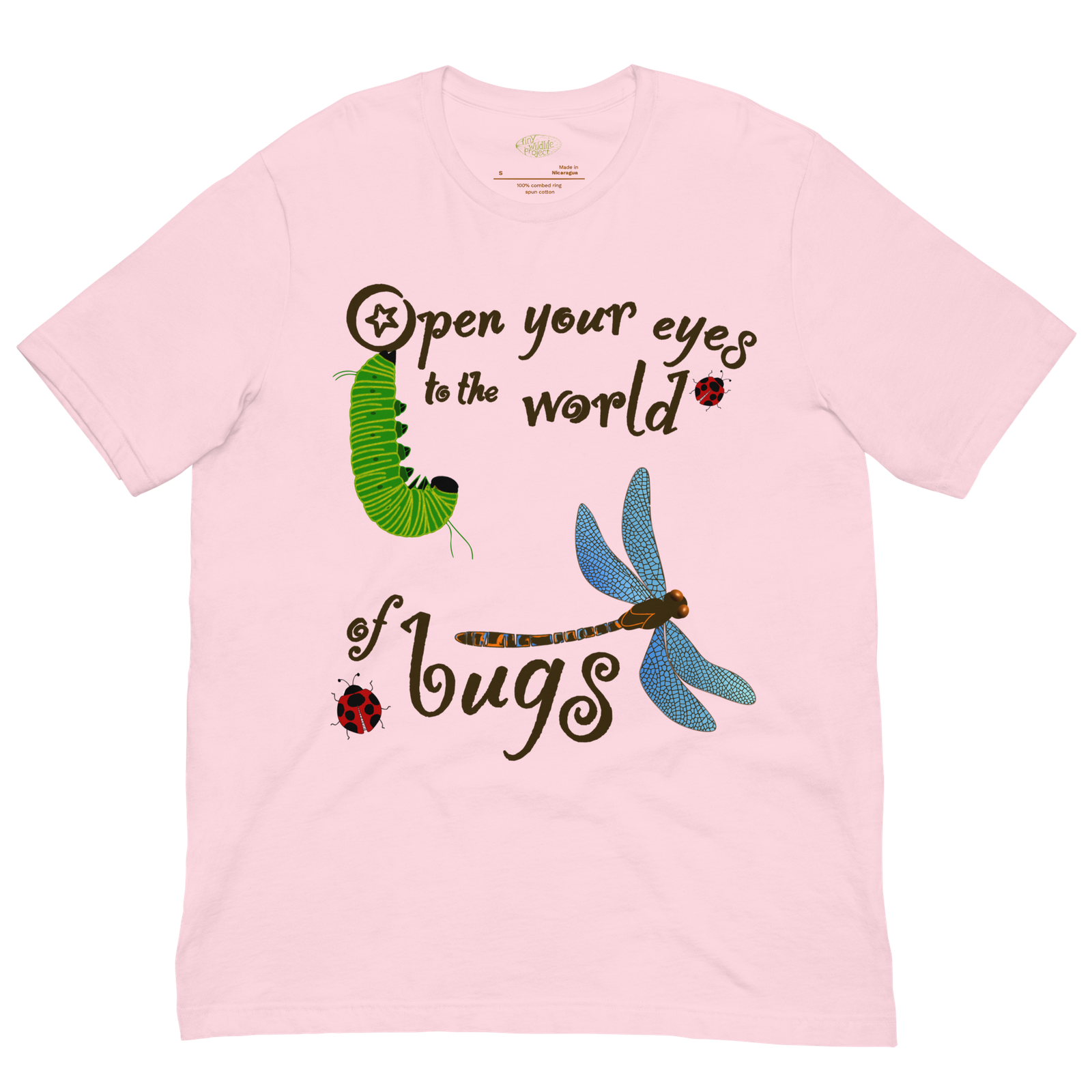 ‘Open your eyes to the world of bugs’ T-shirt - Image 15