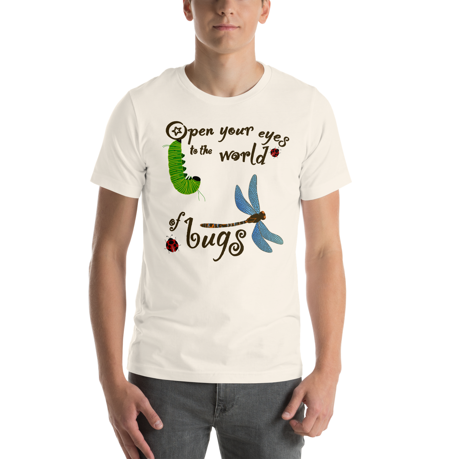 ‘Open your eyes to the world of bugs’ T-shirt - Image 8